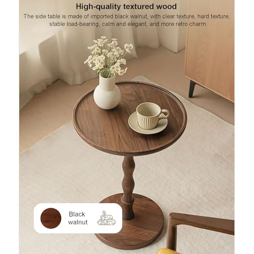 Mesa auxiliar de madera maciza para pisos con poco espacio 3