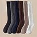 3 Pairs Men Thick Warm Knee High Socks Calf Casual Terry Fashion Stockings Hosiery