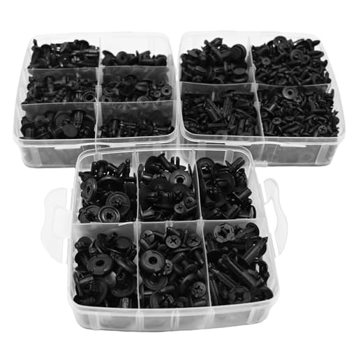 620 Pcs Car Retainer Clips, Plastic Rivets Fasteners, Push Retainer Kit, Fender Rivet Clips, 16 Most Popular Sizes Auto Push Pin Rivets Set Replacement for Ford Toyota Honda GM Chrysler Acura - Thumbnail 6
