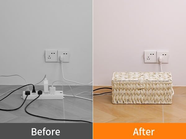 Miniatura 8 de Caja organizadora de cables, bohemia decorativa tejida a mano, 2 ranuras abiertas, organizador de cables, caja oculta con tapa para cables de TV,