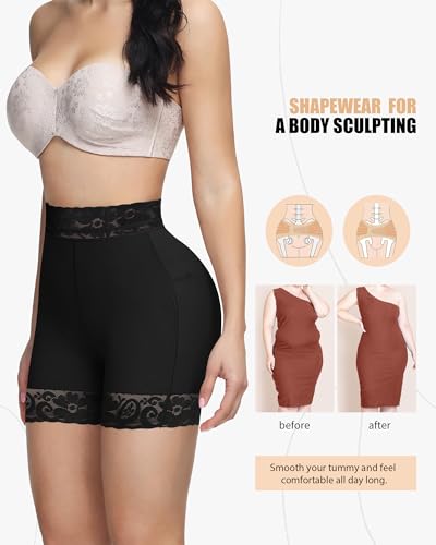 Image of SHAPSHE Butt Lifting Shapewear for Women Tummy Control Shorts Body Shaper Panties High Waisted Thigh Slimming Underwear