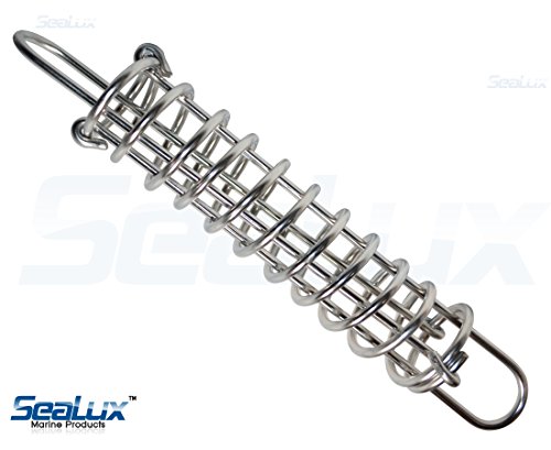 Sealux Stainless Steel Shock Absorbing Dock Mooring Line Springs 13-3/16" (340 Mm), Hull Up To 30 Feet #TOP1