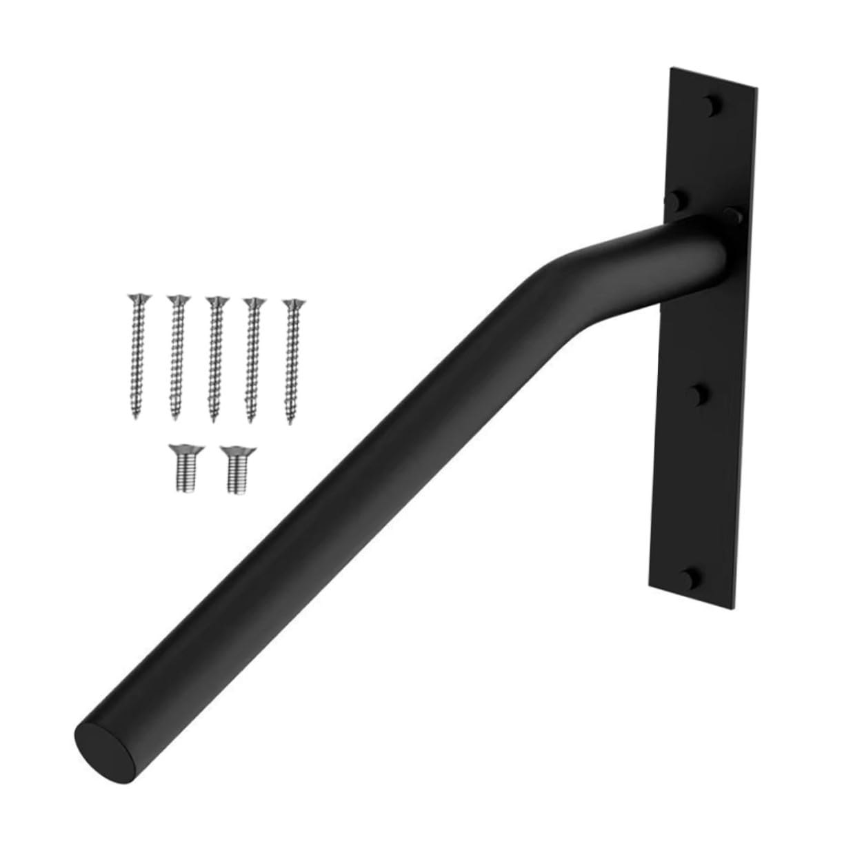 Soporte para barandilla de escalera negro pasamanos de pared resistente 8