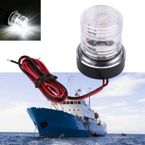 12 V LED światło nawigacyjne kotwica biała 360° lampa do łodzi nawigacja morskie światło stroboskopowe LED dookoła białe światło