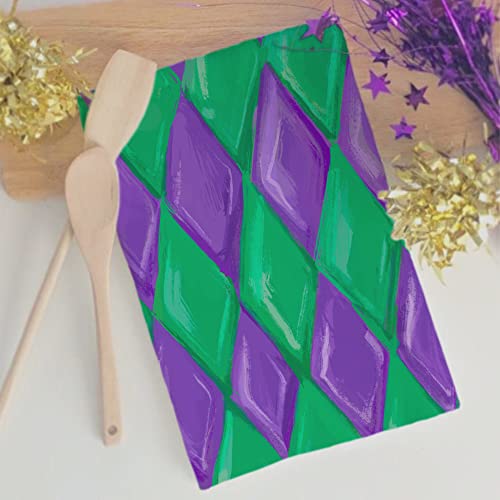 Arkeny Mardi Gras Kitchen Towels For Mardi Gras Décor Watercolor Fleur De Lis Dish Towels 18X26 Inch Ultra Absorbent Bar Drying Cloth Tea Sign Hand Towel For Mardi Gras Carnival Decorations Set Of 2 #TOP1
