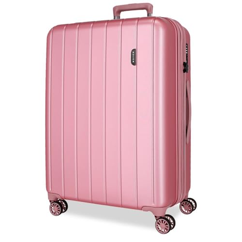 Movom Wood Maleta Grande Rosa 53x78x31 cms Rígido 4,8 kgs Cierre TSA ABS 4,8 kgs 108L