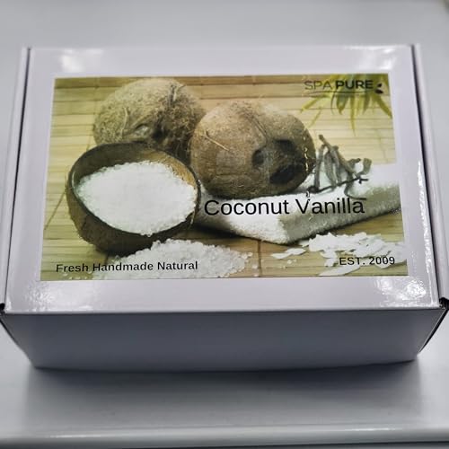 6 Luxury Bath Bomb Fizzies for Men and Women, XL 5 oz, US Made with Shea Butter, Vegan, Organic, Relaxing, Ultra Moisturizing, Great for Dry Skin, Giftable Box (Coconut Vanilla)