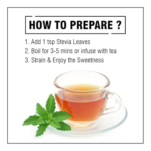 Image of Online Quality Store Stevia Leaves 100g | Zero Calorie, Whole Leaf, Natural Sugar Substitute