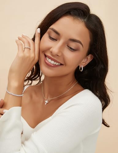 Mameloly Wedding Bands for Women Silver/ 14K Gold Plated/Rose Gold Plated Dainty Stackable CZ Cubic Zirconia Engagement Rings for Her Size 3-124