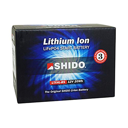 SHIDO LTX4L-BS LION -S- Batterie Moto Lithium Ion - Image 3