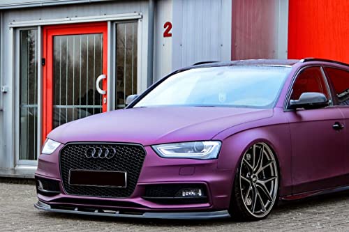 Aileron avant noir brillant ultra résistant pour pare-chocs Audi A4 B8