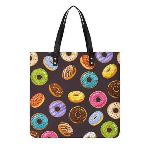 Sac à main beignet de dessin animé grand tote bag pour femmes qui aiment voyager