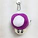 Gwgbxx 10 Couleurs Super Mario Bros Champignons Porte-clés en Peluche Douce 5cm (Color : Violet)