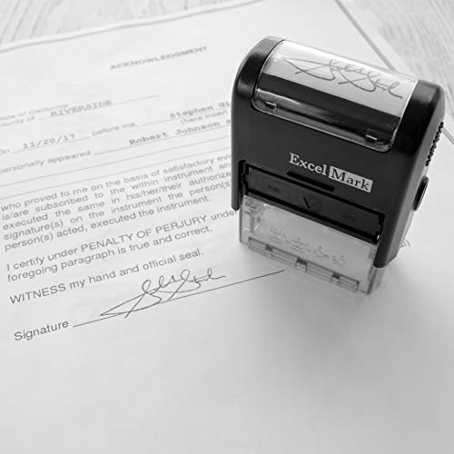 Custom Signature Stamp - Self Inking - Black Ink - Extra Large #TOP5