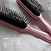 Denman Mini Deatngling Hairbrush for Short Hair - Gentle Wet & Dry Knot Remover for Kids and Adults, D90 Pink Crush