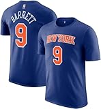 RJ Barrett New York Knicks NBA Kids Youth 8-20 Blue Icon Edition Performance Jersey T-Shirt (US, Numeric, 18, 20, Regular)