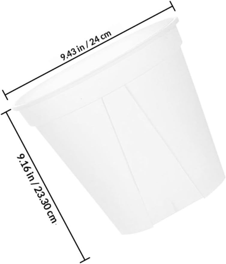 4pcs Root-Control Nursery Pots, Plastic Breathable Flower Containers with Ventilation for Garden, 24cm Diameter Round Containers for Seedlings and Orchids