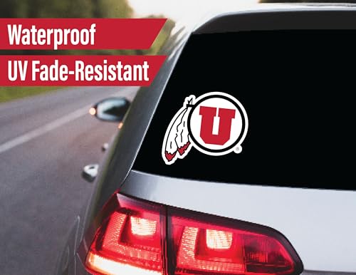 Image of University of Utah Decals Utah Utes Stickers Car Water Bottle Laptop 14 Pc