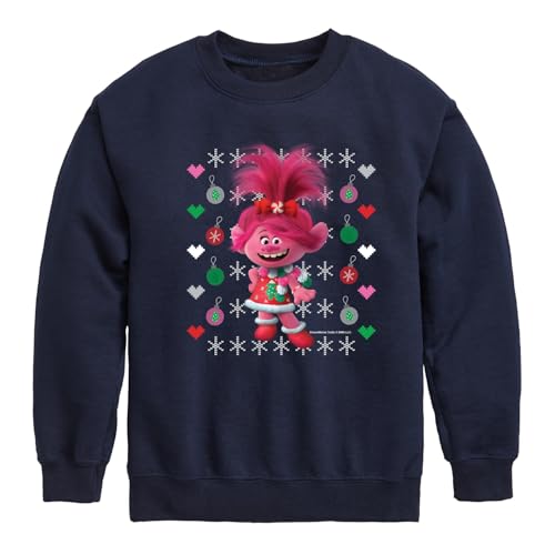 HYBRID APPAREL Trolls - Poppy Sweater Pattern - Toddler & Youth Crewneck Fleece Sweatshirt