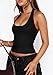 PRETTYGARDEN Women's Summer Halter Tank Tops 2026 Y2K Sleeveless Slim Fitted Backless Shirts Going Out Spring Workout Clothes (Black,X-Small)