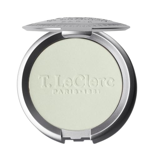 T.LeClerc Rice Compact Powder – Anti-Aging Pressed Powder with Brown Rice Ferment – Long-Lasting Natural Matte Finish – Moisturizing | Non-Comedogenic Face Powder (TILLEUL, 9G)