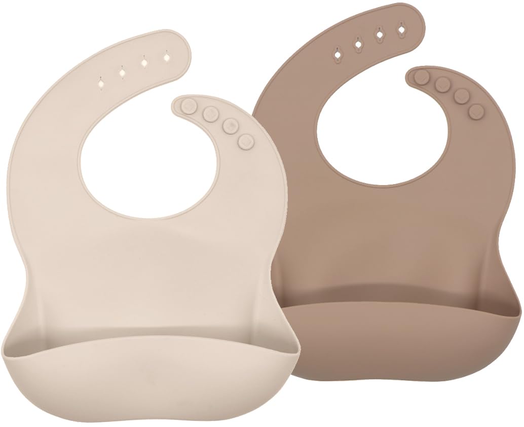babees Premium Silicone Baby Bibs - Mess-Free Mealtime Solution - Adorable & Adjustable - 100% Food Grade Material