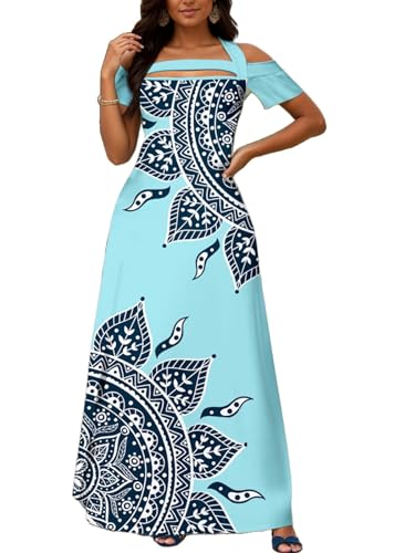 Image of SheKiss 2026 Women's Casual Summer Floral Long Maxi Dresses Floor Length Sleeveless Plus Size Sundresses