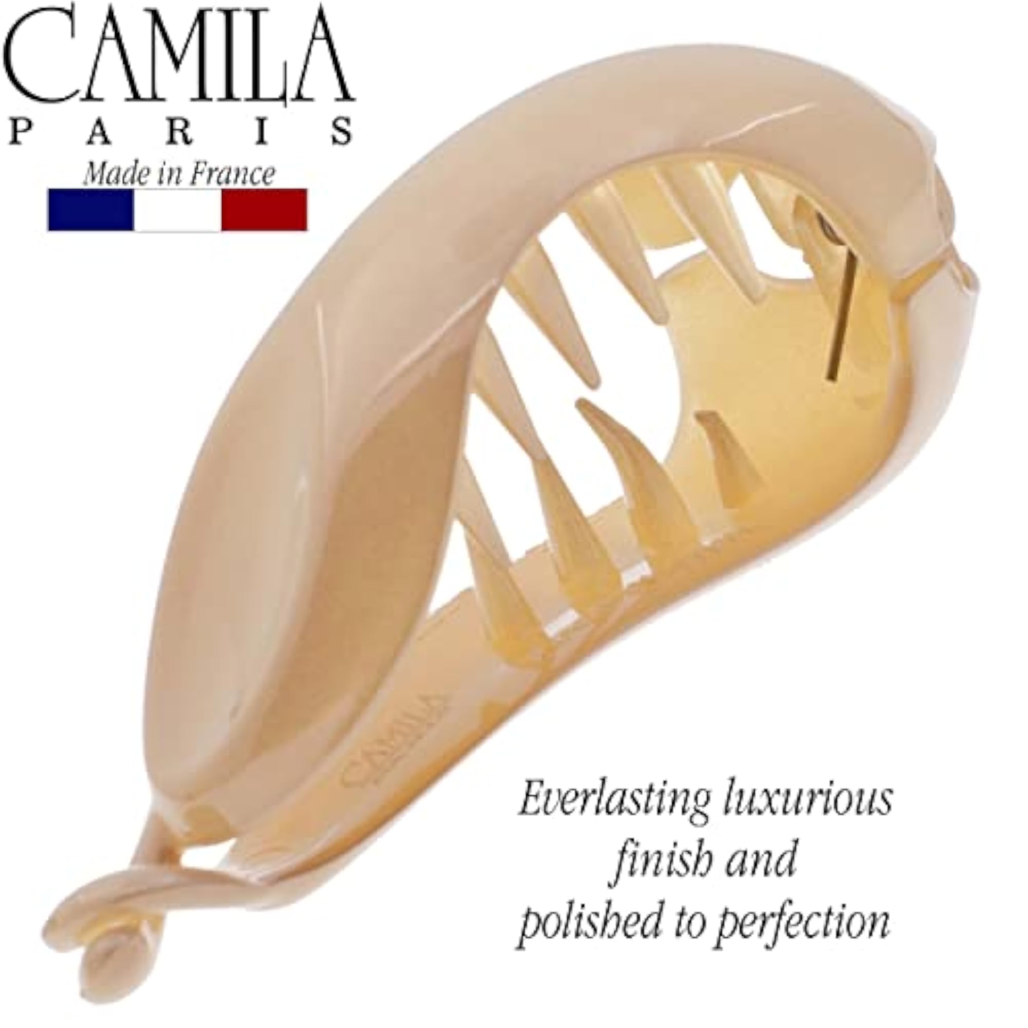 Beige Small Hair Clips for Women, Strong Hold