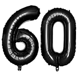 POPETPOP Globos de Negro Globos de Lámina Gigantes para Decoración de Fiesta de Cumpleaños y Aniversario