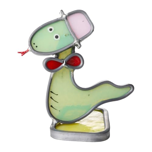 創作ステンドグラス工房 ビッグハウス ステンドグラス「干支置き飾り」巳(へび)