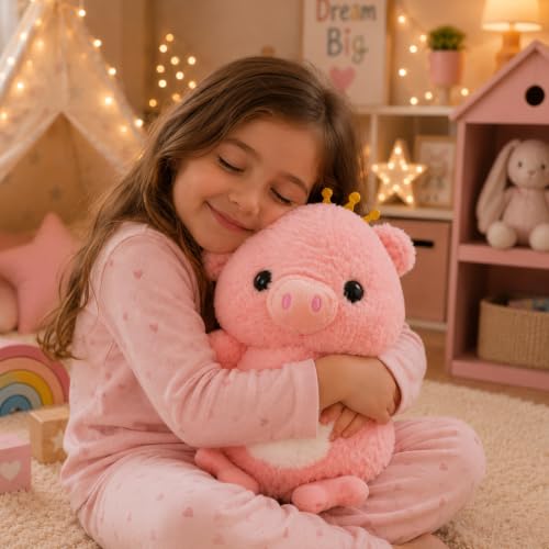 Image of SCOOBA Cute Little Crown Pig Soft Toys for Kids Babies 25cm(Little Crown Plush Pig)