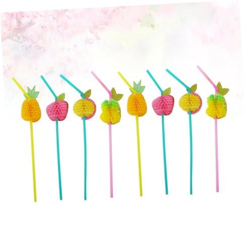 24 pitillos desechables coloridos para fiesta plástico miniatura 4
