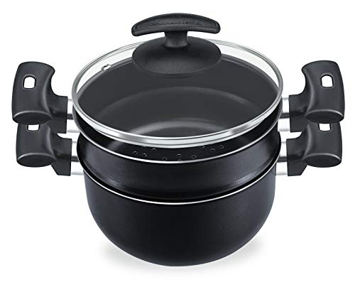 Cozivapor 18 com Tampa de Vidro Alumínio Fortaleza Preto