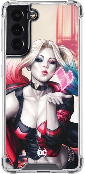 Skinit Clear Phone Case Compatible with Galaxy S22 - Officially Licensed DC Comics Harley Quinn Rebirth Cover #1 Legacy Color Variant Art by Art Germ Design
