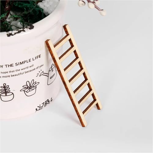 Mini-échelles miniatures en bois pour embellir votre décoration de table - 2