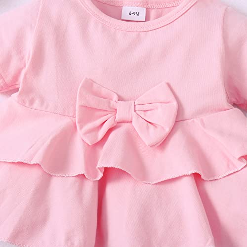 Xuanhao 12-18 Month Girl Clothes Baby Summer Girl Clothing Cute Short Sleeve Pant Sets Ruffle Tops Camouflage Pants Baby Clothes Girl 12-18 Months #TOP4