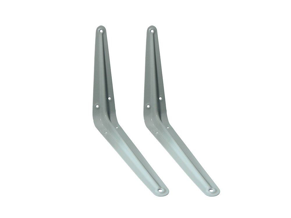 Onestopdiy.com White 3 X Shelf Support Brackets London Pattern 8 X 6 Inch 200 X 150Mm