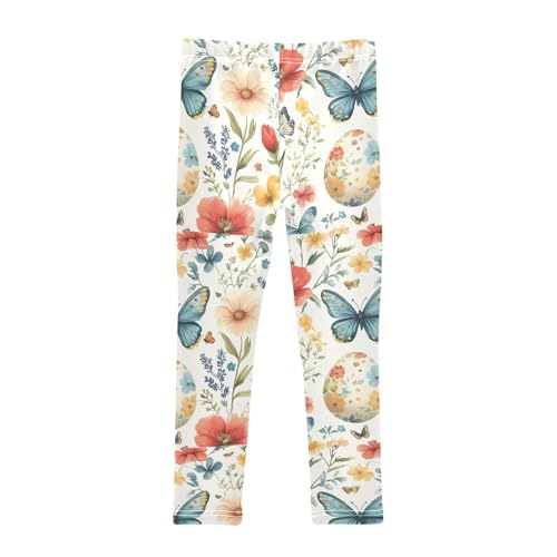 Boccsty Charming Flower and Butterflies Girls Leggings Kids Yoga Pants Dance Active Tights 4T2