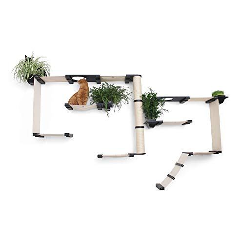 Set Jardín para Gatos con Niveles, Rascador y Hamaca miniatura 5
