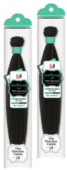 Bobbi Boss INDIREMI Unprocessed Virgin Human Hair Weave BONE STRAIGHT 10" (Natural, 1-Pack) 1-Pack Natural
