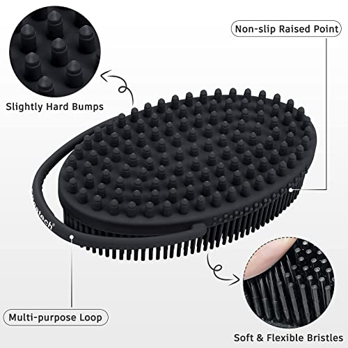Freatech Silicone Body Scrubber And Shampoo Brush Bundle #TOP1