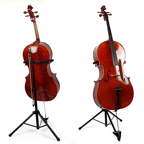 Cocoarm Ständer für Cello / Kontrabass / Instrumentenständer, klappbares Höhenverstellbarer Stativ Metallständer für Gitarre Cello Viola Ukulele Mandoline, Höhenverstellbarer 74~120 cm Stativ