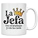 Casitika La Jefa Boss Gifts for Women - Latina Mom Coffee Mug, Boss Lady Cup for Women, 11 oz Mug for Hispanic Mom, Jefa Gifts for Office and Home.