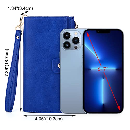 Image of UTO Wallet Women Vegan Leather Wristlet Snap Long Purse Credit Card Holder Elegant Clutch