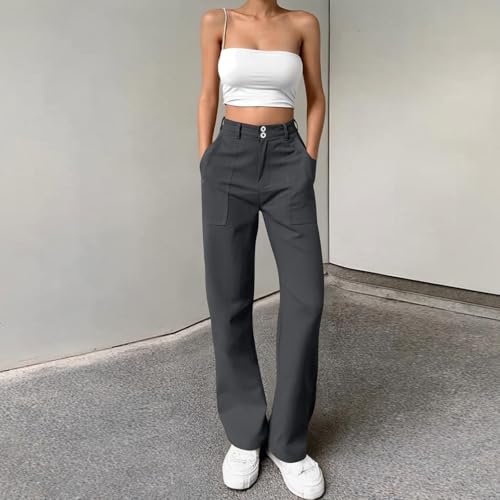 Wide Leg Chino Pants for Women Stretch Twill High Waisted Flare Teacher Pants Dressy Slim Fit Bootcut Work Trousers2