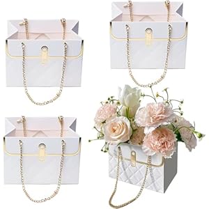 Jemattely 4 Pcs Flower Paper Gift B...