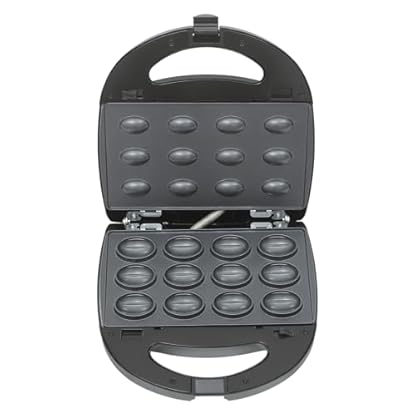 HOARLICN Waffeleisen mit Wechselplatten, 750W Waffeleisen Klein 240V Sandwichmaker Toaster Grill Sandwich- & Paninitoaster mit 6 Paar Förmchen und Bequemer Knopf und Anti-Rutsch-Pads – Bild 4