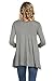 Frumos Womens Tunic Top for Leggings Round Neck T Shirts LA-Hgrey-2 Tone 3X-Large
