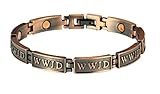 4031681 WWJD Magnetic Bracelet What Would Jesus Do Adjustable Removable Links