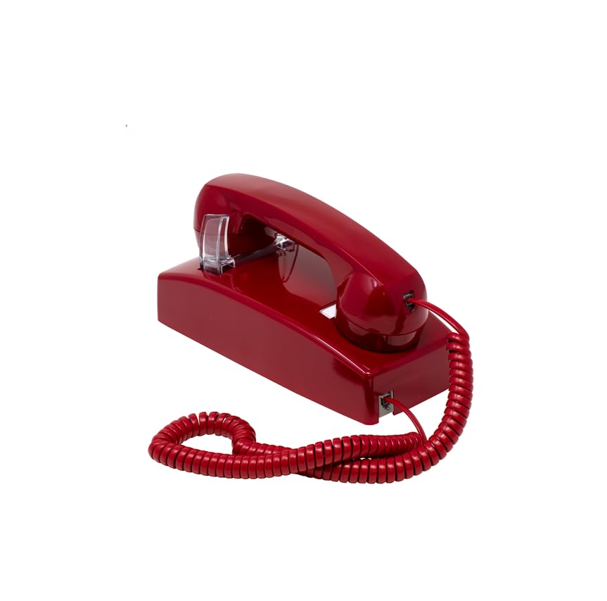 Teléfono de pared industrial sin marcador con timbre - rojo miniatura 1